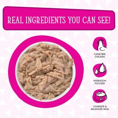 Show full view: Weruva Dogs in the Kitchen Fowl Ball with Chicken Breast & Turkey Au Jus Grain-Free Dog Food Pouches, 2.8-oz pouch, 12 count slide 5 of 12