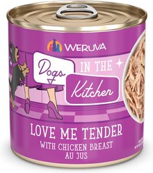 Weruva Dogs in the Kitchen Love Me Tender with Chicken Breast Au Jus Grain-Free Canned Dog Food, 10-oz can, 12 count
