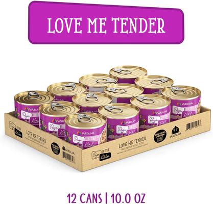 Show full view: Weruva Dogs in the Kitchen Love Me Tender with Chicken Breast Au Jus Grain-Free Canned Dog Food, 10-oz can, 12 count slide 3 of 12