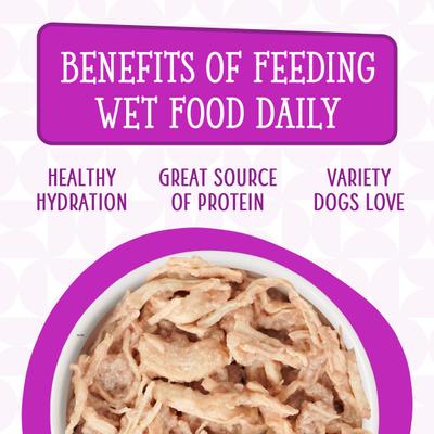 Show full view: Weruva Dogs in the Kitchen Love Me Tender with Chicken Breast Au Jus Grain-Free Canned Dog Food, 10-oz can, 12 count slide 6 of 12