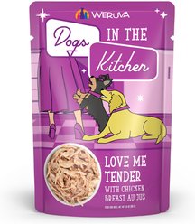 Weruva Dogs in the Kitchen Love Me Tender with Chicken Breast Au Jus Grain-Free Dog Food Pouches, 2.8-oz pouch, 12 count