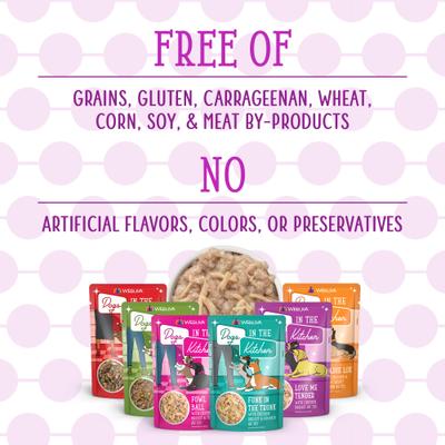 Show full view: Weruva Dogs in the Kitchen Pooch Pouch Party! Variety Pack Grain-Free Dog Food Pouches, 2.8-oz Pouches, 12 count slide 5 of 12