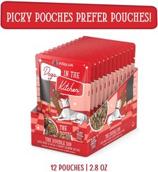 Weruva Dogs in the Kitchen The Double Dip with Beef & Wild Caught Salmon Au Jus Grain-Free Dog Food Pouches, 2.8-oz pouch, 12 count slide 2 of 9