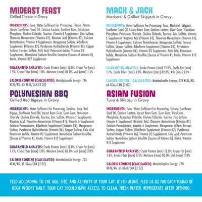 Show full view: Weruva Frisky Fishin' Friends Variety Pack Grain-Free Canned Cat Food, 3-oz, case of 24 slide 5 of 13