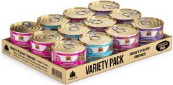 Weruva Frisky Fishin' Friends Variety Pack Grain-Free Canned Cat Food, 5.5-oz, case of 24