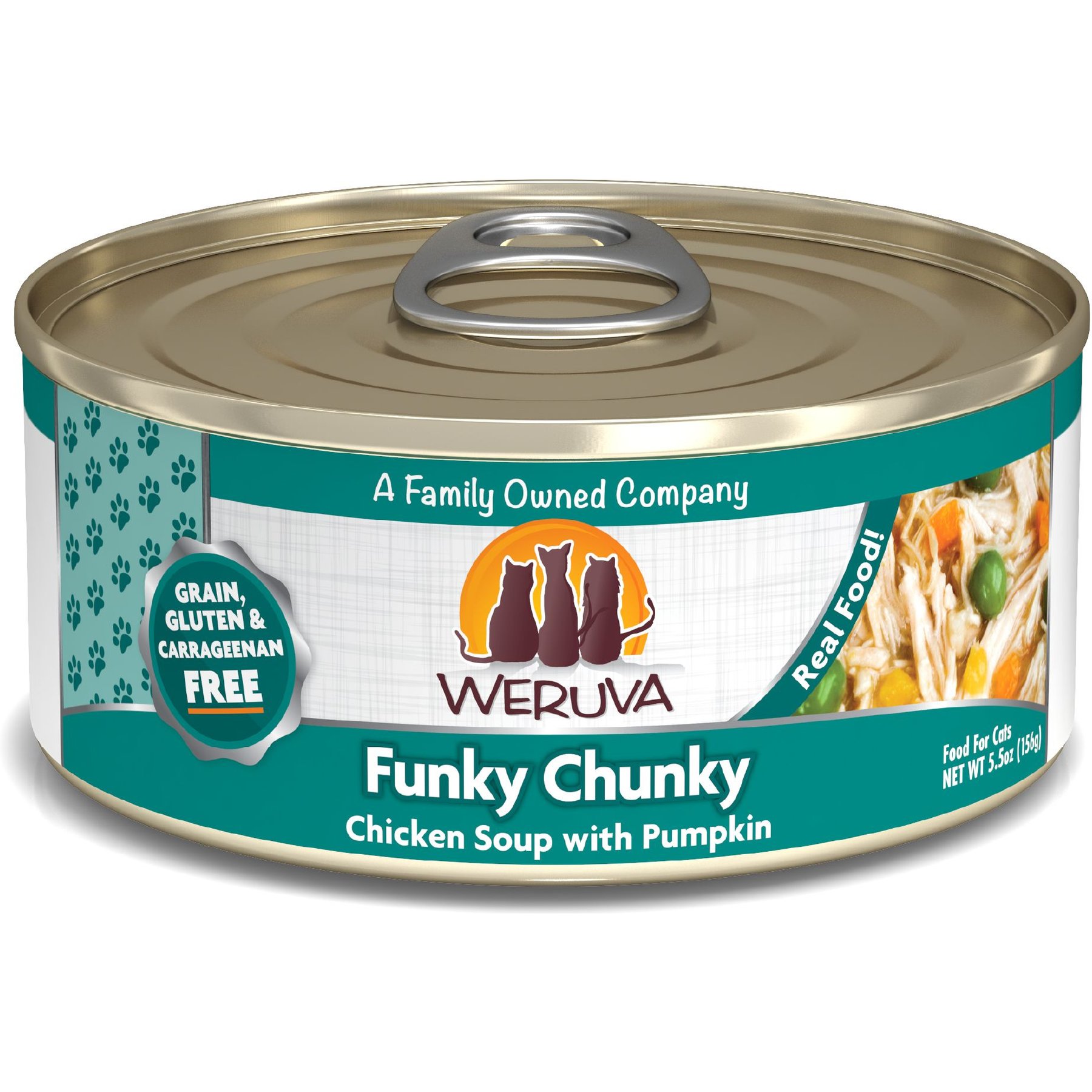 Weruva Funky Chunky Chicken Soup with Pumpkin Cat Food, 5.5-oz, 24 ct