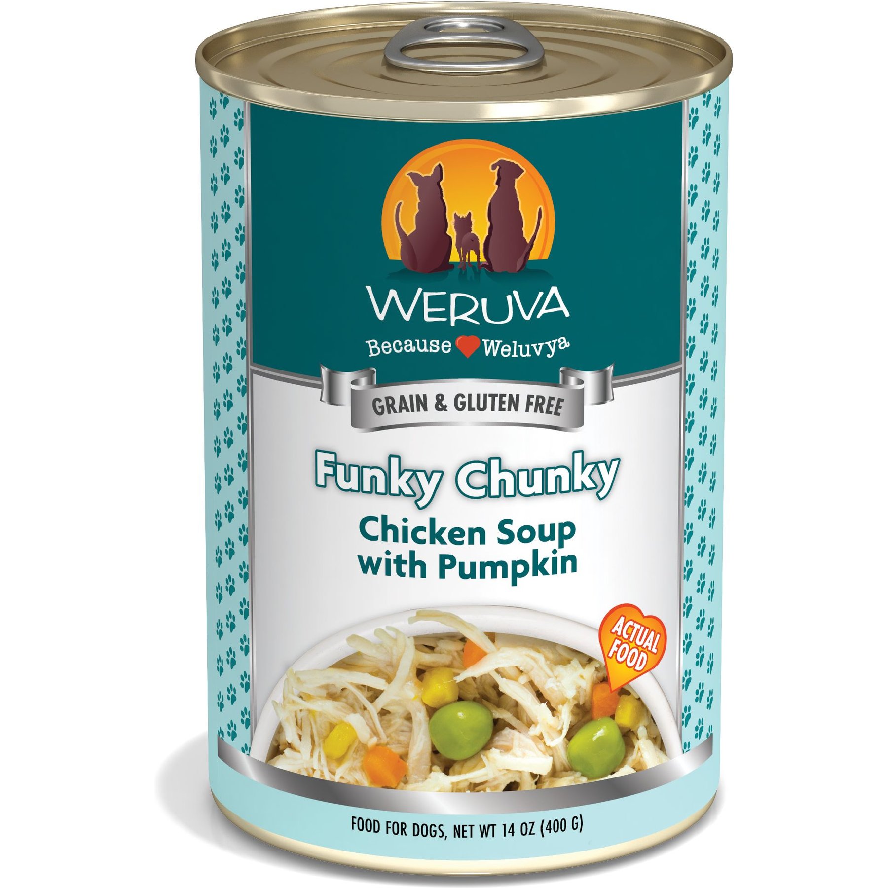 Weruva Chicken Soup with Pumpkin Canned Dog Food, 14-oz can, 12 ct