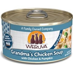 Weruva Grandma's Chicken Soup Chicken & Pumpkin in Gravy Grain-Free Wet Cat Food, 3-oz, case of 24
