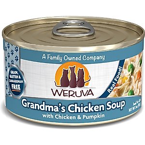 Weruva Grandma's Chicken Soup Chicken & Pumpkin in Gravy Grain-Free Wet Cat Food, 3-oz, case of 24