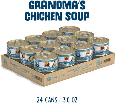 Show full view: Weruva Grandma's Chicken Soup Chicken & Pumpkin in Gravy Grain-Free Wet Cat Food, 3-oz, case of 24 slide 3 of 14