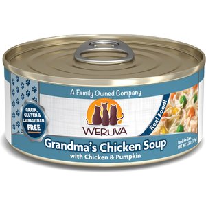 Weruva Grandma's Chicken Soup Chicken & Pumpkin in Gravy Grain-Free Wet Cat Food, 5.5-oz, case of 24