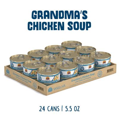 Show full view: Weruva Grandma's Chicken Soup Chicken & Pumpkin in Gravy Grain-Free Wet Cat Food, 5.5-oz, case of 24 slide 3 of 14