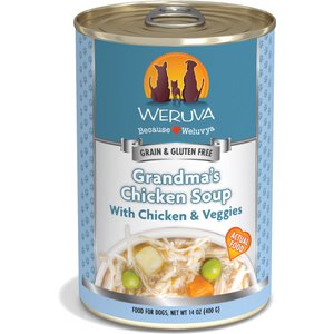 Weruva Grandma's Chicken Soup with Chicken & Veggies Grain-Free Canned Dog Food, 14-oz, case of 12