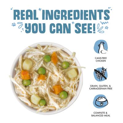 Show full view: Weruva Grandma's Chicken Soup with Chicken & Veggies Grain-Free Canned Dog Food, 14-oz, case of 12 slide 4 of 13