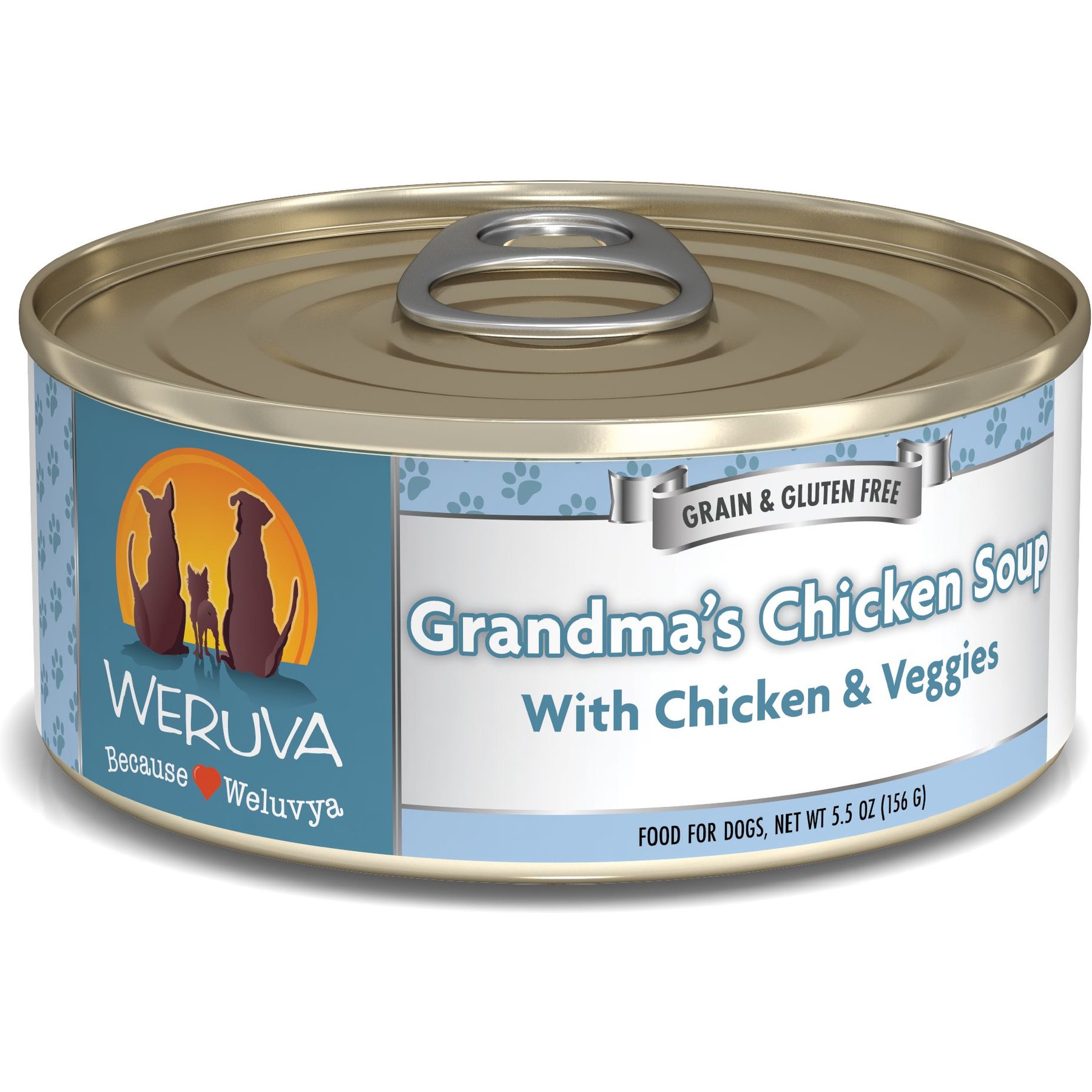 Weruva Chicken Soup with Veggies Canned Dog Food, 5.5-oz, 24 ct
