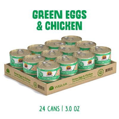 Show full view: Weruva Green Eggs & Chicken with Chicken, Egg & Greens in Gravy Grain-Free Canned Cat Food, 3-oz, case of 24 slide 3 of 13