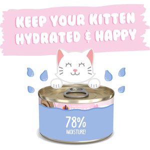 Weruva Kitten Chicken Breast Formula in a Hydrating Puree Wet Cat Food, 3-oz can, case of 4