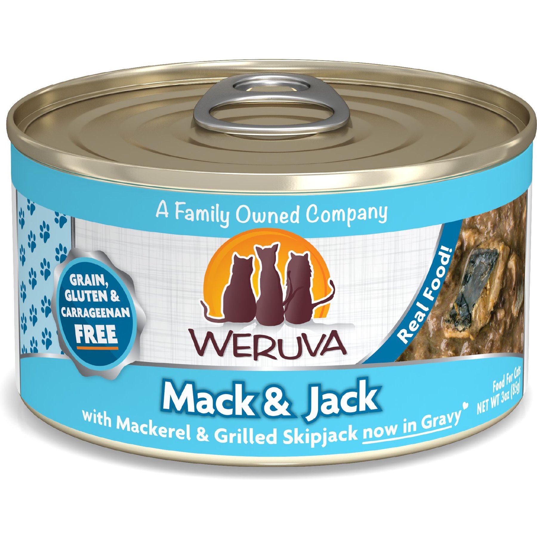 Weruva Mackerel & Grilled Skipjack Canned Cat Food, 3-oz, 24 ct