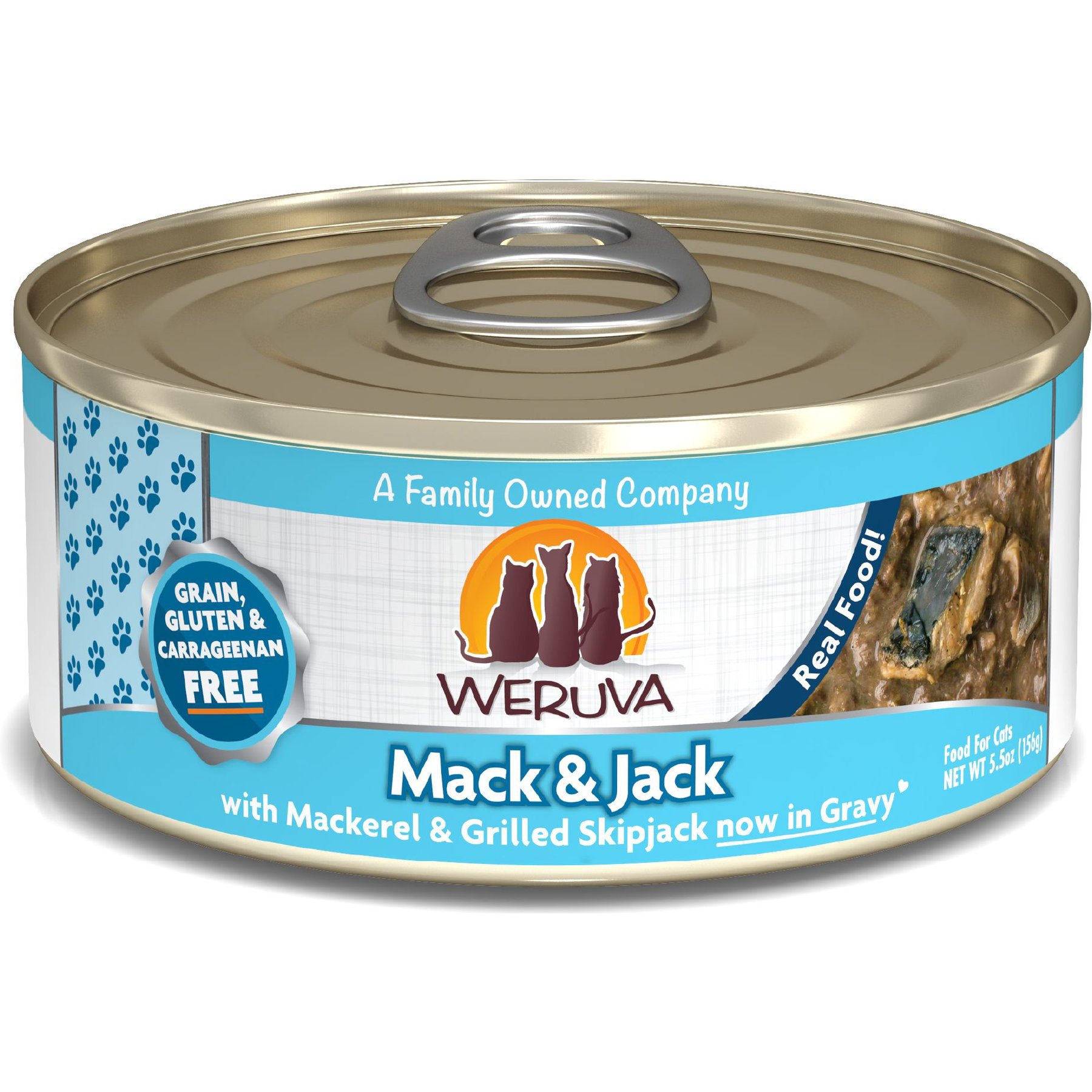 Weruva Mackerel & Grilled Skipjack Canned Cat Food, 5.5-oz, 24 ct