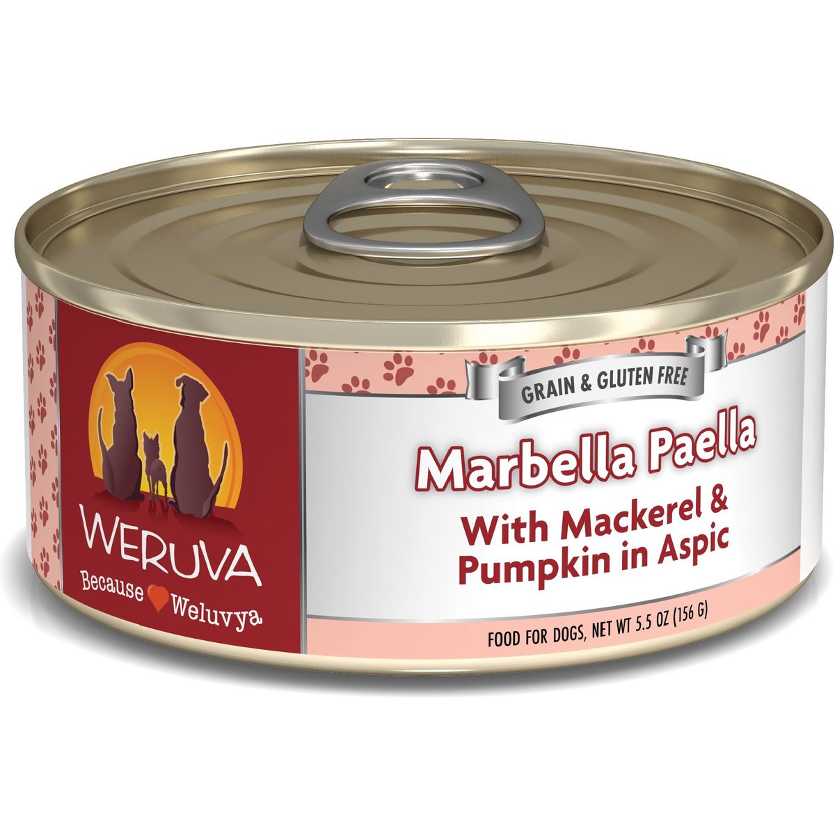 Weruva Marbella Paella Mackerel & Pumpkin Dog Food, 5.5-oz, 24 ct