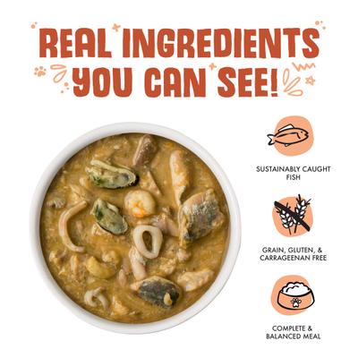 Show full view: Weruva Marbella Paella with Mackerel, Shrimp & Mussels Grain-Free Canned Cat Food, 5.5-oz, case of 24 slide 4 of 13