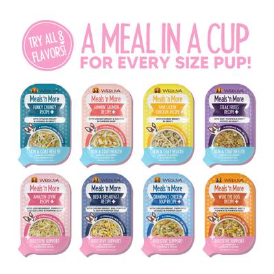 Show full view: Weruva Meals 'n More Natural Wet Dog Food, Amazon Livin' Plus Digestive Support, 3.5-oz cup, 12 count slide 6 of 13