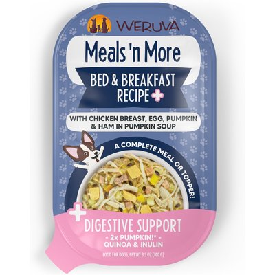 Weruva Weruva Meals 'n More Natural Wet Dog Food, Bed & Breakfast Plus Digestive Support, 3.5-oz cup, 12 count