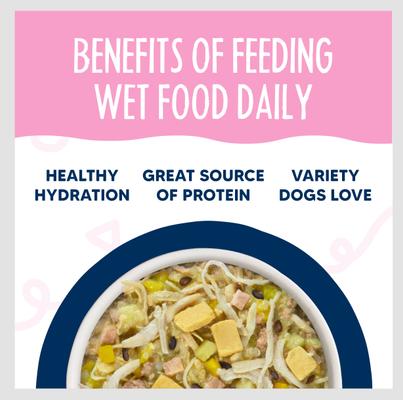 Show full view: Weruva Meals 'n More Natural Wet Dog Food, Bed & Breakfast Plus Digestive Support, 3.5-oz cup, 12 count slide 7 of 13
