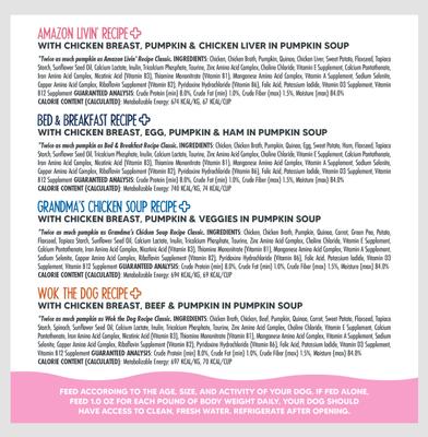 Show full view: Weruva Meals 'n More Natural Wet Dog Food, Belly Belly Nice! Digestive Support Variety Pack, 3.5-oz cup, 10 count slide 5 of 13