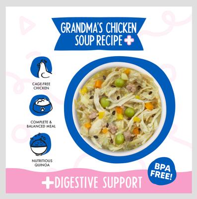 Show full view: Weruva Meals 'n More Natural Wet Dog Food, Grandma's Chicken Soup Plus Digestive Support, 3.5-oz cup, 12 count slide 4 of 13
