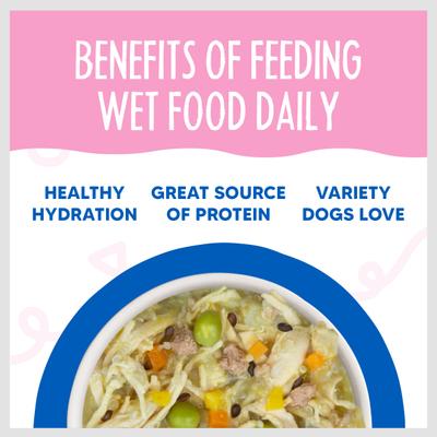 Show full view: Weruva Meals 'n More Natural Wet Dog Food, Grandma's Chicken Soup Plus Digestive Support, 3.5-oz cup, 12 count slide 7 of 13