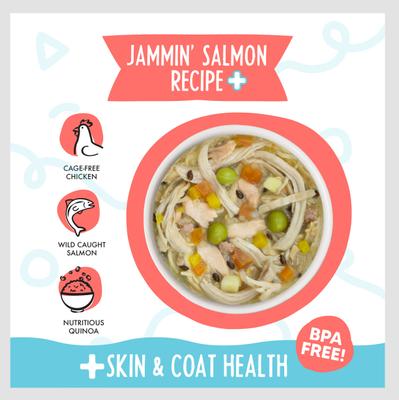 Show full view: Weruva Meals 'n More Natural Wet Dog Food, Jammin' Salmon Plus Skin & Coat Health, 3.5-oz cup, 12 count slide 4 of 13