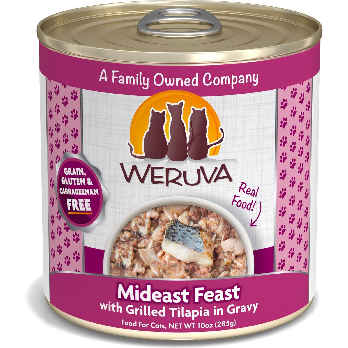 Weruva Mideast Feast with Grilled Tilapia Canned Cat Food, 10oz, 12 ct