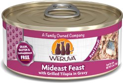 Weruva Mideast Feast Grilled Tilapia in Gravy Grain-Free Wet Cat Food, 5.5-oz, case of 24
