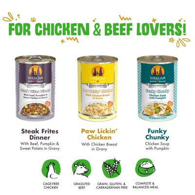 Show full view: Weruva No Ruff Days Variety Pack Grain-Free Canned Dog Food, 14-oz, case of 12 slide 8 of 12