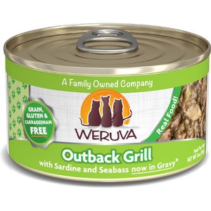 Weruva Outback Grill with Trevally & Barramundi Grain-Free Canned Cat Food, 3-oz, case of 24