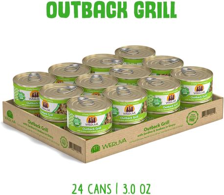 Show full view: Weruva Outback Grill with Trevally & Barramundi Grain-Free Canned Cat Food, 3-oz, case of 24 slide 3 of 13