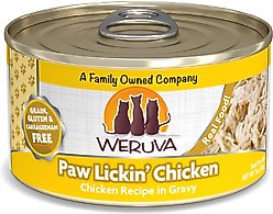 Weruva Paw Lickin' Chicken in Gravy Grain-Free Wet Cat Food, 3-oz, case of 24