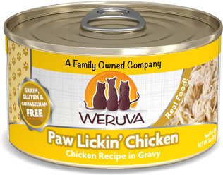 Weruva Paw Lickin' Chicken in Gravy Grain-Free Wet Cat Food, 3-oz, case of 24
