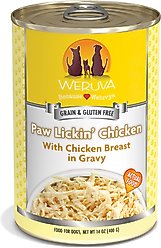 Weruva Paw Lickin' Chicken in Gravy Grain-Free Canned Dog Food, 14-oz, case of 12