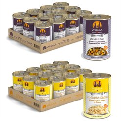 Weruva Paw Lickin' Chicken in Gravy + Steak Frites with Beef, Pumpkin & Sweet Potatoes in Gravy Canned Dog Food