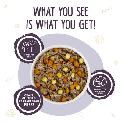 Show full view: Weruva Paw Lickin' Chicken in Gravy + Steak Frites with Beef, Pumpkin & Sweet Potatoes in Gravy Canned Dog Food slide 9 of 9