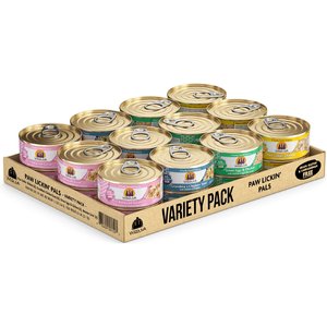 Weruva Paw Lickin' Pals Variety Pack Grain-Free Wet Cat Food, 5.5-oz, case of 24