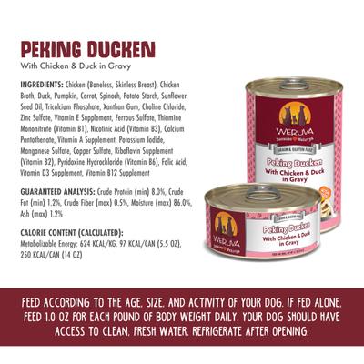 Show full view: Weruva Peking Ducken with Chicken & Duck in Gravy Grain-Free Canned Dog Food, 5.5-oz, case of 24 slide 5 of 13