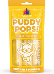 Weruva Puddy Pops Chicken & Pumpkin Grain-Free Lickable Cat Treats, 0.5-oz tube, 5 count