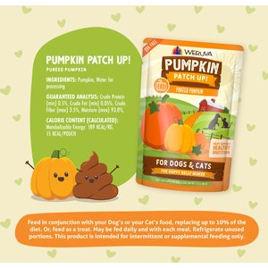 Weruva Pumpkin Patch Up! Dog & Cat Food Supplement Pouches, 2.80-oz, case of 12