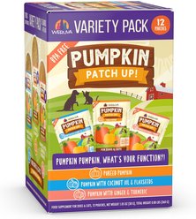 Weruva Pumpkin Patch Up! Pumpkin Pumpkin, What's Your Function? Variety Pack Dog & Cat Wet Food Supplement, 1.05-oz pouch, case of 12