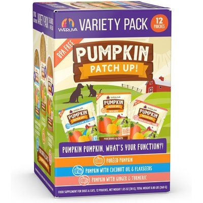 Weruva Weruva Pumpkin Patch Up! Pumpkin Pumpkin, What's Your Function? Variety Pack Dog & Cat Wet Food Supplement, 1.05-oz pouch, case of 12