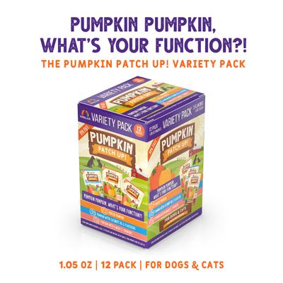 Show full view: Weruva Pumpkin Patch Up! Pumpkin Pumpkin, What's Your Function? Variety Pack Dog & Cat Wet Food Supplement, 1.05-oz pouch, case of 12 slide 3 of 12
