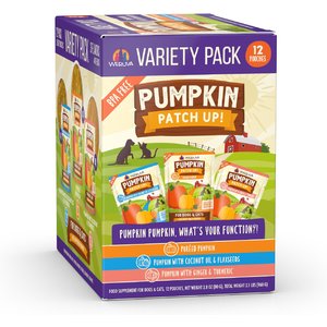 Weruva Pumpkin Patch Up! Pumpkin Pumpkin, What's Your Function? Variety Pack Dog & Cat Wet Food Supplement, 2.8-oz pouch, case of 12